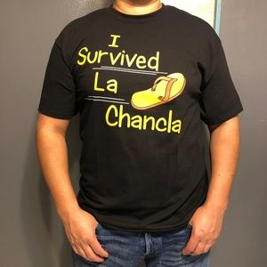 I SURVIVE LA CHANCLA FUNNY HUMOR TSHIRT